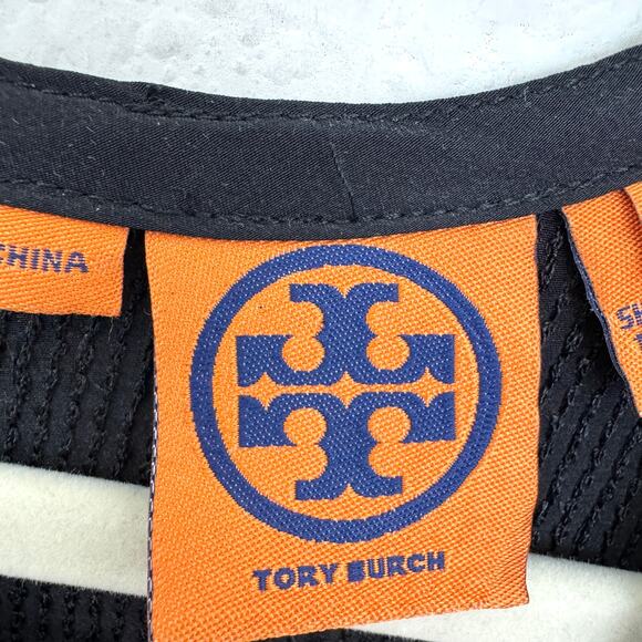 Tory Burch Womens Tunic Top Blouse Size 8 Sequin Silk Party Formal Black - Picture 2 of 7